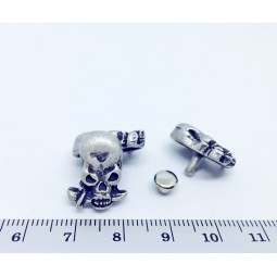 Хольнітени СРІБЛО 17,5 мм тип C6579 ЧЕРЕП