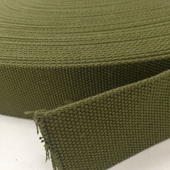 Стрічка ремінна 50 мм б/п зелений хакі Італія