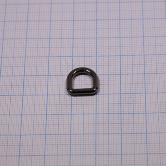 Півкільце ЧОРНИЙ НІКЕЛЬ 8 мм плоске
