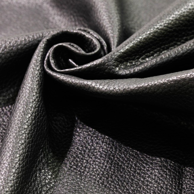 Шкіра одягова Оленяча чорний напівглянець 0,4