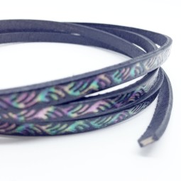 Шнур шкіра STAMP 5x1,6 мм тип U0759 чорний Італія