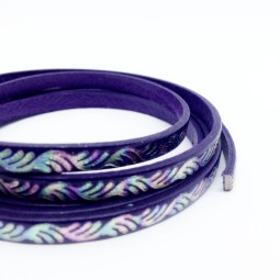 Шнур шкіра STAMP 5x1,6 мм тип U0759 фіолет Італія