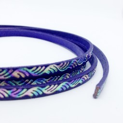 Шнур шкіра STAMP 5x1,6 мм тип U0759 синій Італія