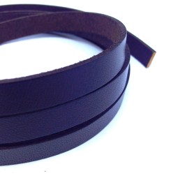 Шнур шкіра 10х2 мм тип U0658 коричнева кава плоский Італія