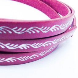 Шнур шкіра STAMP 8х2 мм тип U0573 / 2 рожевий Італія