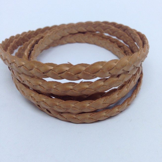 Шнур КОСИЧКА 3х3 мм тип U0612 коричневий бісквіт Італія