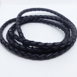Шнур 4x4 мм тип U0581 чорний плетений Італія