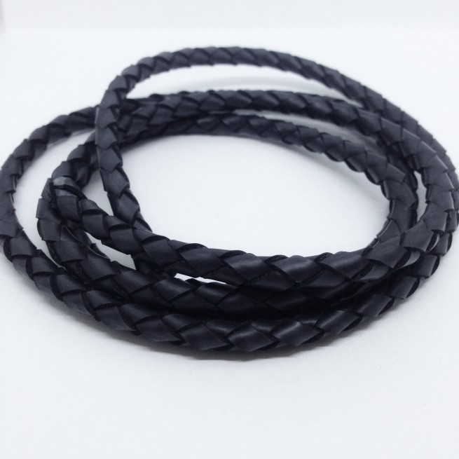 Шнур 4x4 мм тип U0581 чорний плетений Італія