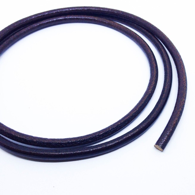 Шнур парафін. 5 мм тип U0378 коричневий темний круглий Італія