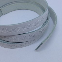 Шнур шкіра STAMP 10х2 мм тип U0659 білий Італія