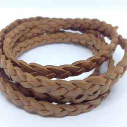 Шнур КОСИЧКА 3х3 мм тип U0613 коричневий Італія