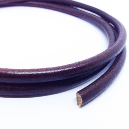 Шнур парафін. 6 мм тип U0378 коричневий каштан круглий Італія