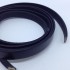 Шнур шкіра 10х2 мм тип U0658 чорний плоский Італія
