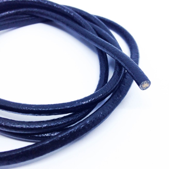 Шнур парафін. 4 мм тип U0378 чорний круглий Італія