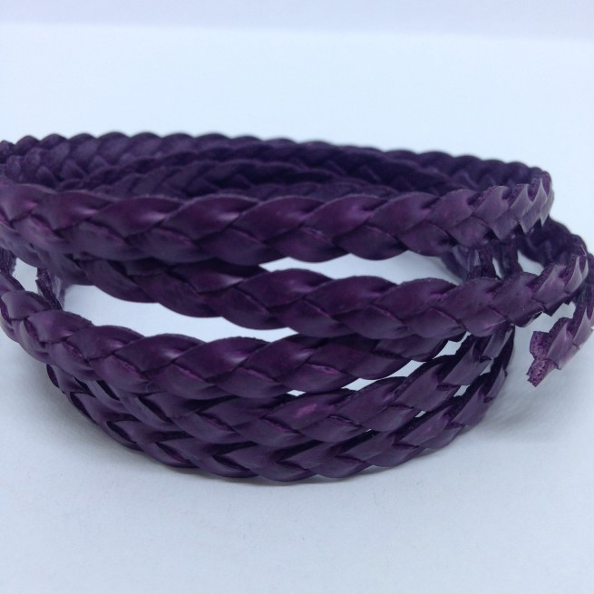 Шнур КОСИЧКА 3х3 мм тип U0612 фіолет Італія