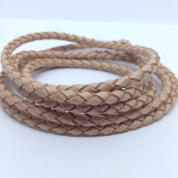 Шнур 4x3 мм тип U0571 беж плетений Італія