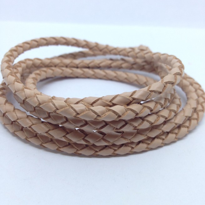 Шнур 4x3 мм тип U0571 беж плетений Італія