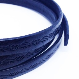 Шнур шкіра STAMP 8х2 мм тип U0573 / 1 чорний Італія