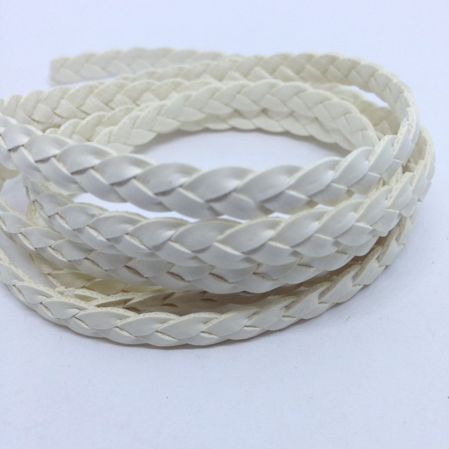 Шнур КОСИЧКА 3х3 мм тип U0612 білий Італія