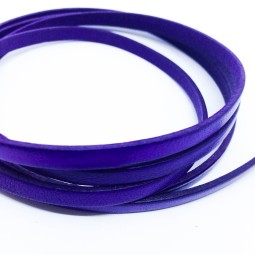 Шнур кожа 5х2 мм тип U0654 фиолет плоский Италия