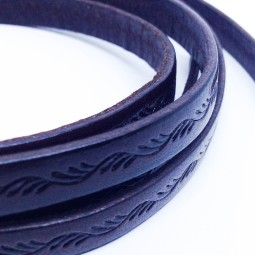 Шнур шкіра STAMP 8х2 мм тип U0573 / 1 коричневий шоколад Італія