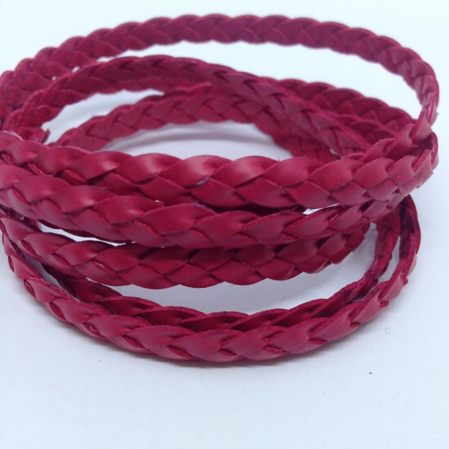 Шнур КОСИЧКА 3х3 мм тип U0612 червоний Італія