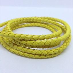 Шнур 4x3 мм тип U0571 жовтий лимон плетений Італія