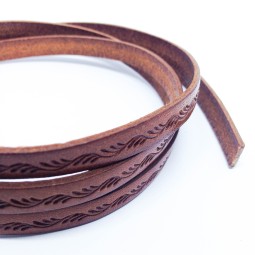 Шнур шкіра STAMP 8х2 мм тип U0573 / 1 коричневий коньяк Італія