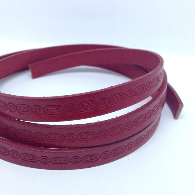 Шнур шкіра STAMP 10х2 мм тип U0659 рожевий Італія