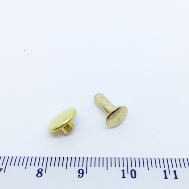 Хольнітени ЗОЛОТО 9,5х9 мм тип X1246 двосторонній (50 шт.)