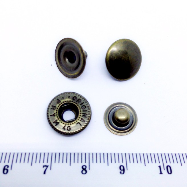 Кнопка Альфа БРОНЗА 12,5 мм тип X0057 (4 частини)
