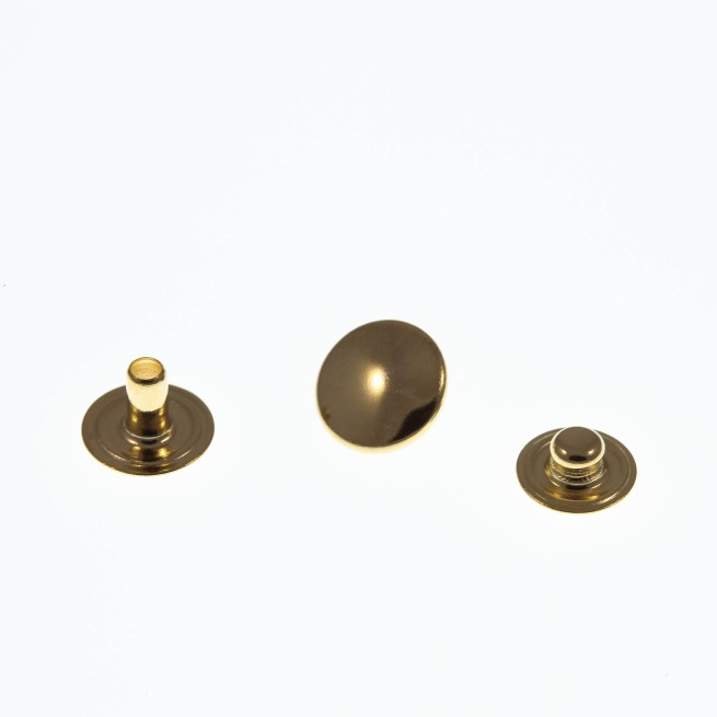 Кнопка Альфа ЗОЛОТО 10,5 мм тип X0057 (4 частини)