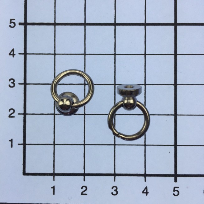 Шпилька кобурна з кільцем НІКЕЛЬ 10 мм тип C3097