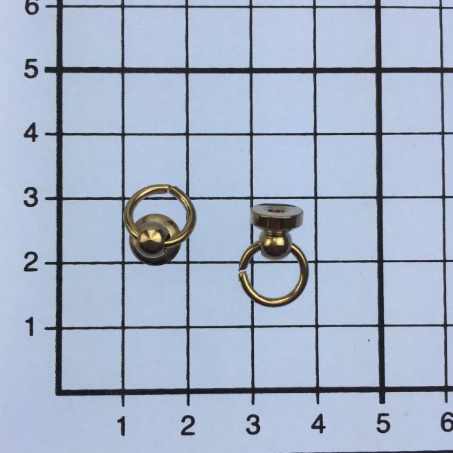 Шпилька кобурна з кільцем 8 мм ЗОЛОТО 8 мм тип C3097