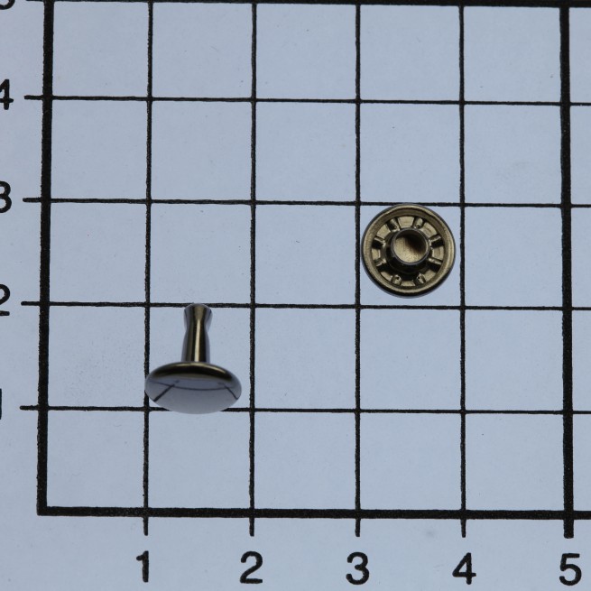 Хольнітени НІКЕЛЬ 9х9,5 мм тип X1246 двосторонній (100 шт.)