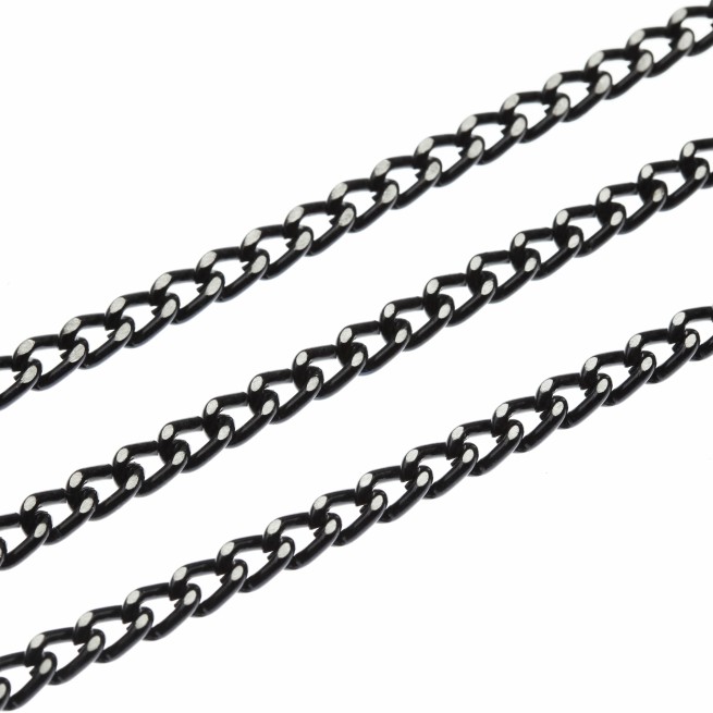 Ланцюг декоративний ЧОРНИЙ АЛЮМІНІЙ 7 мм тип X2037