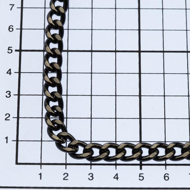 Ланцюг декоративний ЧОРНИЙ НІКЕЛЬ 8 мм