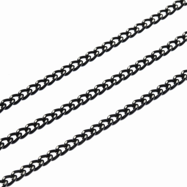 Ланцюг декоративний ЧОРНИЙ АЛЮМІНІЙ 5 мм тип X2037