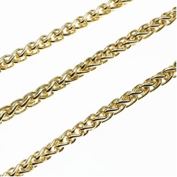 Ланцюг декоративний ЗОЛОТО косичка 7 мм