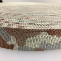 Стрічка ремінна 40 мм б/п сірий камуфляж Італія