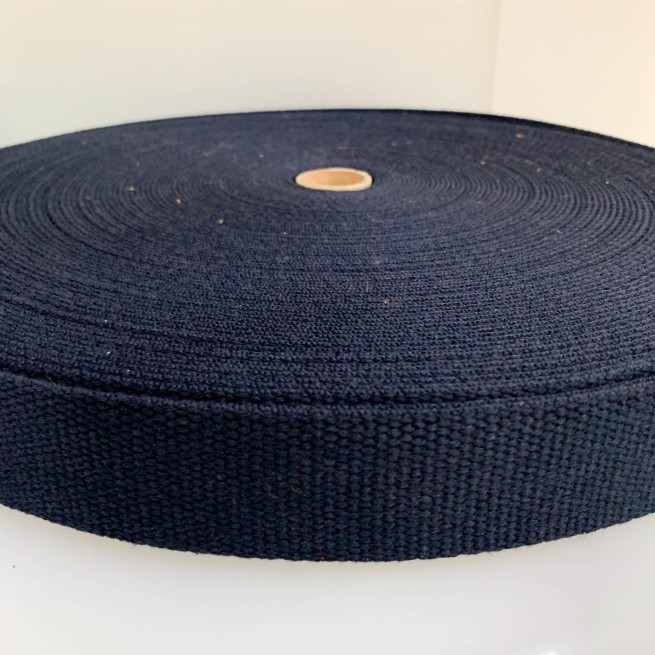 Стрічка ремінна 40 мм б/п синій темний Італія