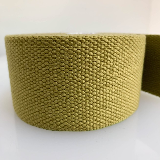 Стрічка ремінна 50 мм б/п зелений олива Італія