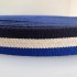 Стрічка ремінна еластична DF 35 мм б/п т.синій індиго білий смужка Італія