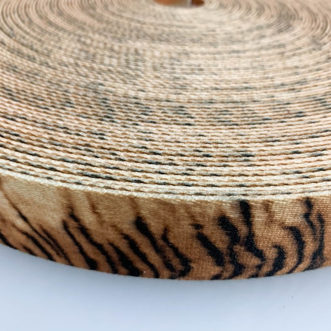 Стрічка ремінна 40 мм нейлон коричневий зебра Італія