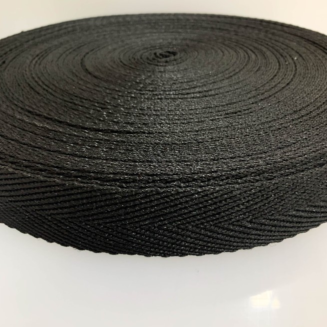 Стрічка ремінна 40 мм нейлон чорний ялинка Італія