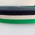 Стрічка ремінна еластична DF 35 мм б/п т.синій зелений білий смужка Італія
