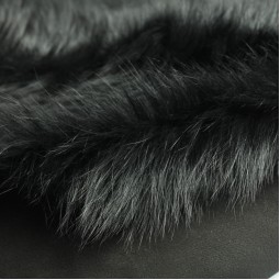Хутро для дублянки Тоскана замш чорний т / т