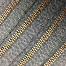 Блискавка метал TECHNO рулонний 5 мм сірий ЦЕМЕНТ / латунь