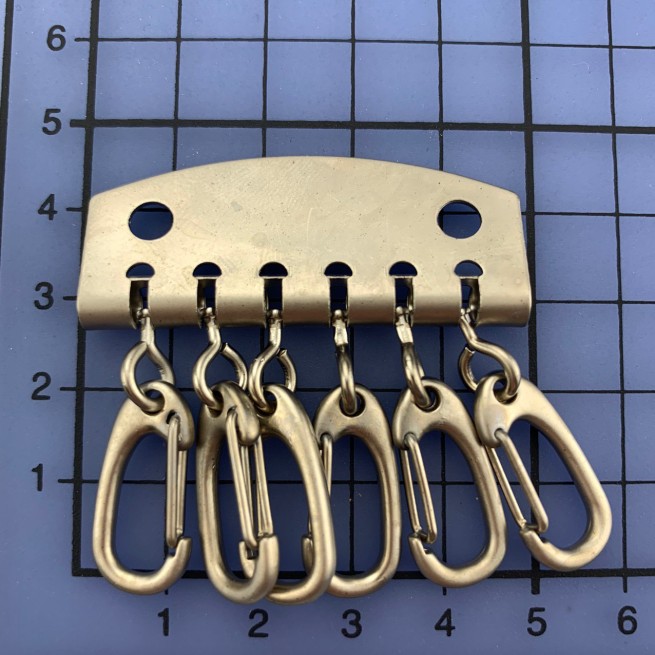 Тримач для ключниці НІКЕЛЬ МАТОВИЙ 47 мм (6 кілець)