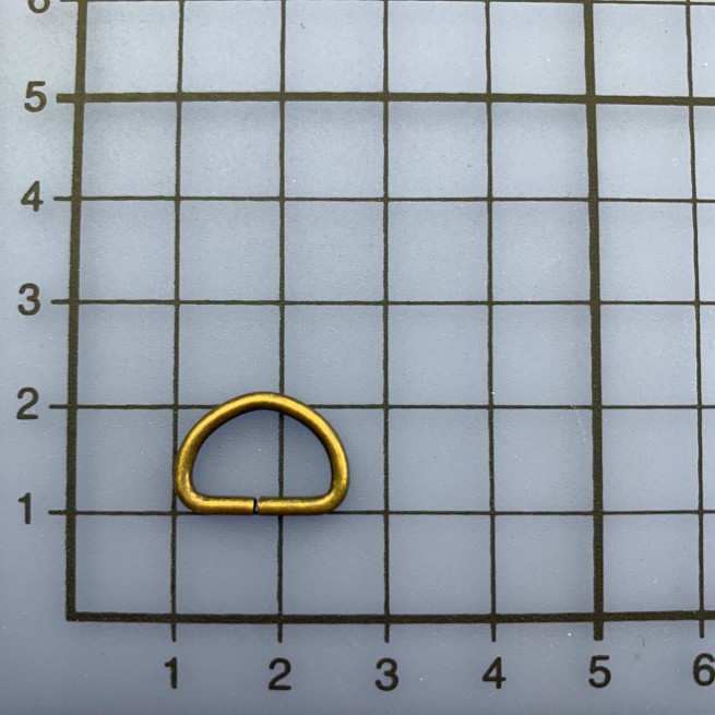 Півкільце ЛАТУНЬ 12x8 мм
